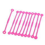 Maxbell 10pcs Tennis Squash Racket Vibration Dampeners Shock Absorber Strips Pink