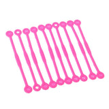 Maxbell 10pcs Tennis Squash Racket Vibration Dampeners Shock Absorber Strips Pink