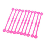 Maxbell 10pcs Tennis Squash Racket Vibration Dampeners Shock Absorber Strips Pink