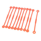 Maxbell 10pcs Tennis Squash Racket Vibration Dampeners Shock Absorber Strips Orange