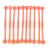 Maxbell 10pcs Tennis Squash Racket Vibration Dampeners Shock Absorber Strips Orange