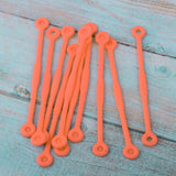 Maxbell 10pcs Tennis Squash Racket Vibration Dampeners Shock Absorber Strips Orange