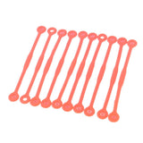 Maxbell 10pcs Tennis Squash Racket Vibration Dampeners Shock Absorber Strips Orange