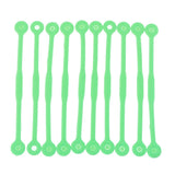 Maxbell 10pcs Tennis Squash Racket Vibration Dampeners Shock Absorber Strips Green