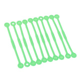 Maxbell 10pcs Tennis Squash Racket Vibration Dampeners Shock Absorber Strips Green