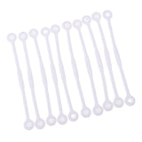 Maxbell 10pcs Tennis Squash Racket Vibration Dampeners Shock Absorber Strips White