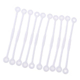 Maxbell 10pcs Tennis Squash Racket Vibration Dampeners Shock Absorber Strips White