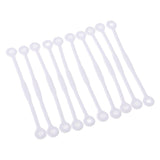 Maxbell 10pcs Tennis Squash Racket Vibration Dampeners Shock Absorber Strips White