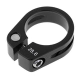 Maxbell Alloy SeatPost Clamp Fixed Screw Tube Bike Bicycle Seat Clip Black 28.6mm
