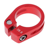 Maxbell Alloy SeatPost Clamp Fixed Screw Tube Bike Bicycle Seat Clip Red 28.6mm
