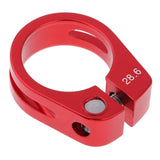 Maxbell Alloy SeatPost Clamp Fixed Screw Tube Bike Bicycle Seat Clip Red 28.6mm