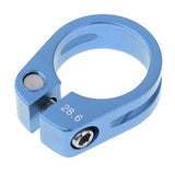Maxbell Alloy SeatPost Clamp Fixed Screw Tube Bike Bicycle Seat Clip Blue 28.6mm