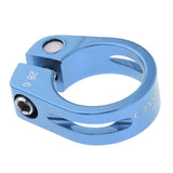 Maxbell Alloy SeatPost Clamp Fixed Screw Tube Bike Bicycle Seat Clip Blue 28.6mm