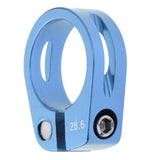 Maxbell Alloy SeatPost Clamp Fixed Screw Tube Bike Bicycle Seat Clip Blue 28.6mm