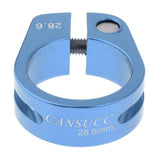 Maxbell Alloy SeatPost Clamp Fixed Screw Tube Bike Bicycle Seat Clip Blue 28.6mm