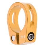 Maxbell Alloy SeatPost Clamp Fixed Screw Tube Bike Bicycle Seat Clip Gold 28.6mm