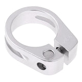 Maxbell Alloy SeatPost Clamp Fixed Screw Tube Bike Bicycle Seat Clip Silver 28.6mm