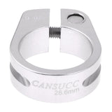 Maxbell Alloy SeatPost Clamp Fixed Screw Tube Bike Bicycle Seat Clip Silver 28.6mm