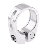 Maxbell Alloy SeatPost Clamp Fixed Screw Tube Bike Bicycle Seat Clip Silver 28.6mm