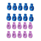 Maxbell 10pcs Bungee Cord Lock End Spring Stop Toggle Stoppers Blue