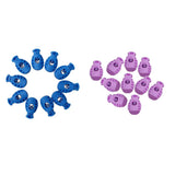 Maxbell 10pcs Bungee Cord Lock End Spring Stop Toggle Stoppers Blue