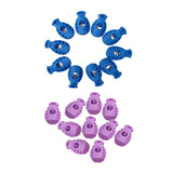 Maxbell 10pcs Bungee Cord Lock End Spring Stop Toggle Stoppers Blue