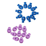 Maxbell 10pcs Bungee Cord Lock End Spring Stop Toggle Stoppers Blue
