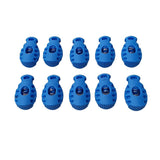 Maxbell 10pcs Bungee Cord Lock End Spring Stop Toggle Stoppers Blue