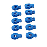 Maxbell 10pcs Bungee Cord Lock End Spring Stop Toggle Stoppers Blue