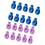 Maxbell 10pcs Bungee Cord Lock End Spring Stop Toggle Stoppers Blue