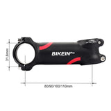 Maxbell Lightweight Bicycle Bike Handlebar Stem Riser 6 Degree  dull polish 100mm