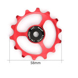Maxbell Positive/Negative 14 Teeth Guide Wheel Rear Dial Wheel Guide Roller Black