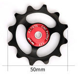 Maxbell 12T Bicycle Bike Bearing Jockey Wheel Pulley Roller Rear Derailleur Red