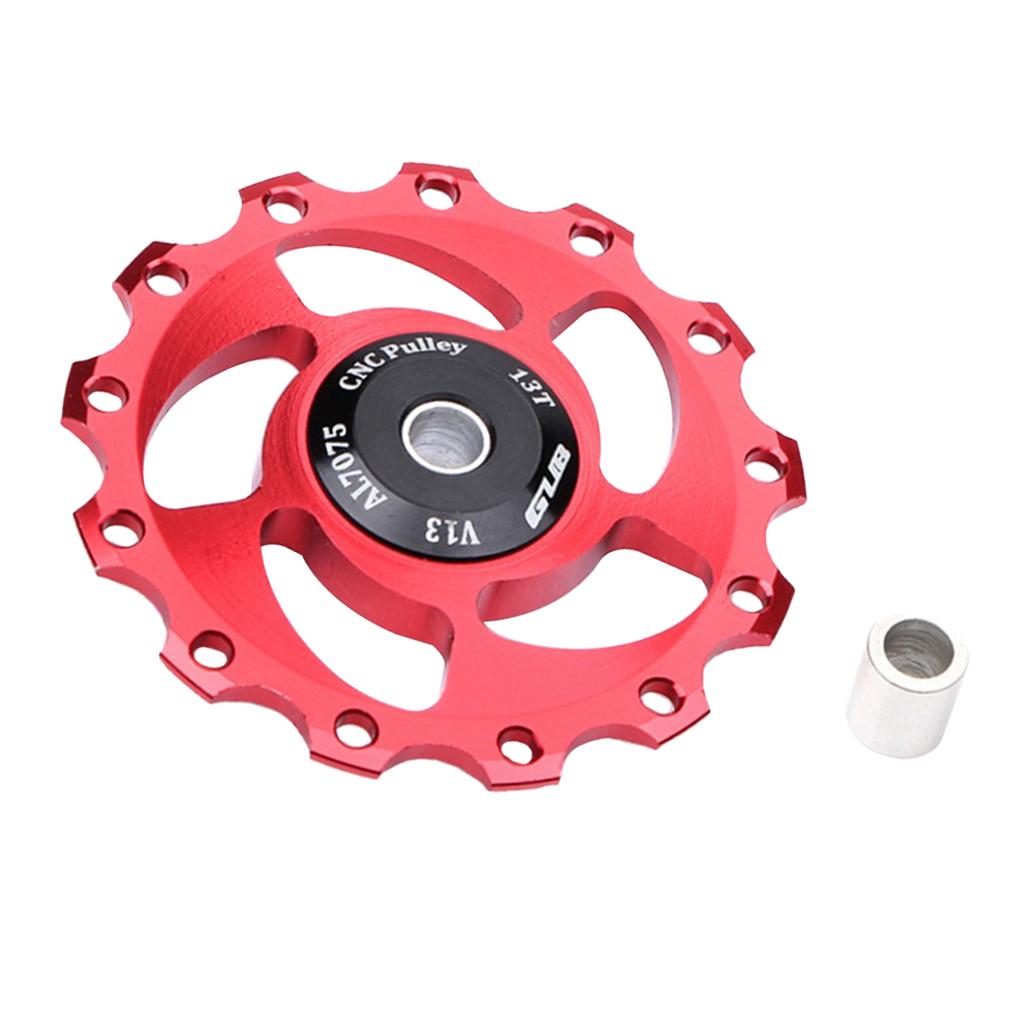 Maxbell MTB Road Bike Rear Dial Bearing Flywheel Hole Guide Wheel & Fixed Ring Red