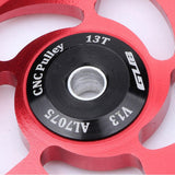Maxbell MTB Road Bike Rear Dial Bearing Flywheel Hole Guide Wheel & Fixed Ring Red