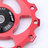 Maxbell MTB Road Bike Rear Dial Bearing Flywheel Hole Guide Wheel & Fixed Ring Red