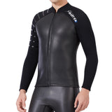 Maxbell 3mm Men Neoprene Sleeve Wetsuit Front Zip Diving Suit Top Coat Jacket M