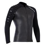Maxbell 3mm Men Neoprene Sleeve Wetsuit Front Zip Diving Suit Top Coat Jacket XL
