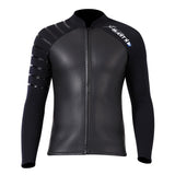 Maxbell 3mm Men Neoprene Sleeve Wetsuit Front Zip Diving Suit Top Coat Jacket 2XL