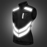 Maxbell Windproof Sleeveless Cycling Vest Reflective Safety Vest for Running XXL