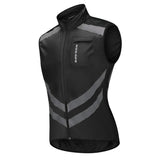 Maxbell Windproof Sleeveless Cycling Vest Reflective Safety Vest for Running L