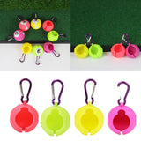 Maxbell Silicone Golf Ball Holder Carrier with Snap Clip Contains One Ball Red