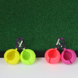 Maxbell Silicone Golf Ball Holder Carrier with Snap Clip Contains One Ball Red