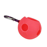 Maxbell Silicone Golf Ball Holder Carrier with Snap Clip Contains One Ball Red