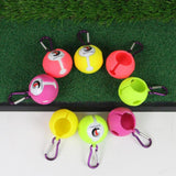 Maxbell Silicone Golf Ball Holder Carrier with Snap Clip Contains One Ball Yellow