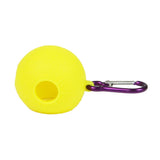 Maxbell Silicone Golf Ball Holder Carrier with Snap Clip Contains One Ball Yellow