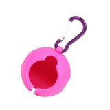 Maxbell Silicone Golf Ball Holder Carrier with Snap Clip Contains One Ball Purple