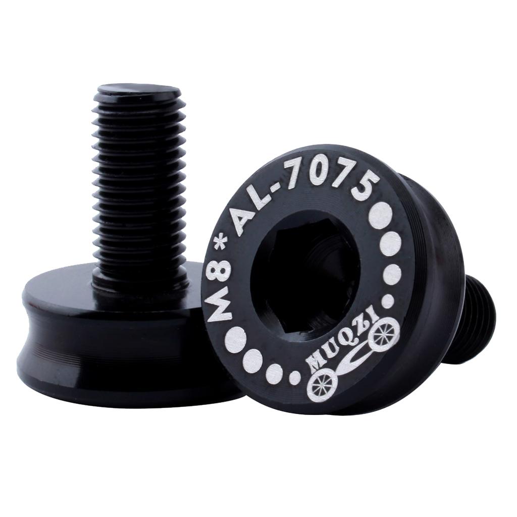 Maxbell 2 Pieces 7075 Aluminum Alloy Bike Bottom Bracket Waterproof Screws Black