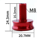 Maxbell 2 Pieces 7075 Aluminum Alloy Bike Bottom Bracket Waterproof Screws Red