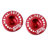 Maxbell 2 Pieces 7075 Aluminum Alloy Bike Bottom Bracket Waterproof Screws Red